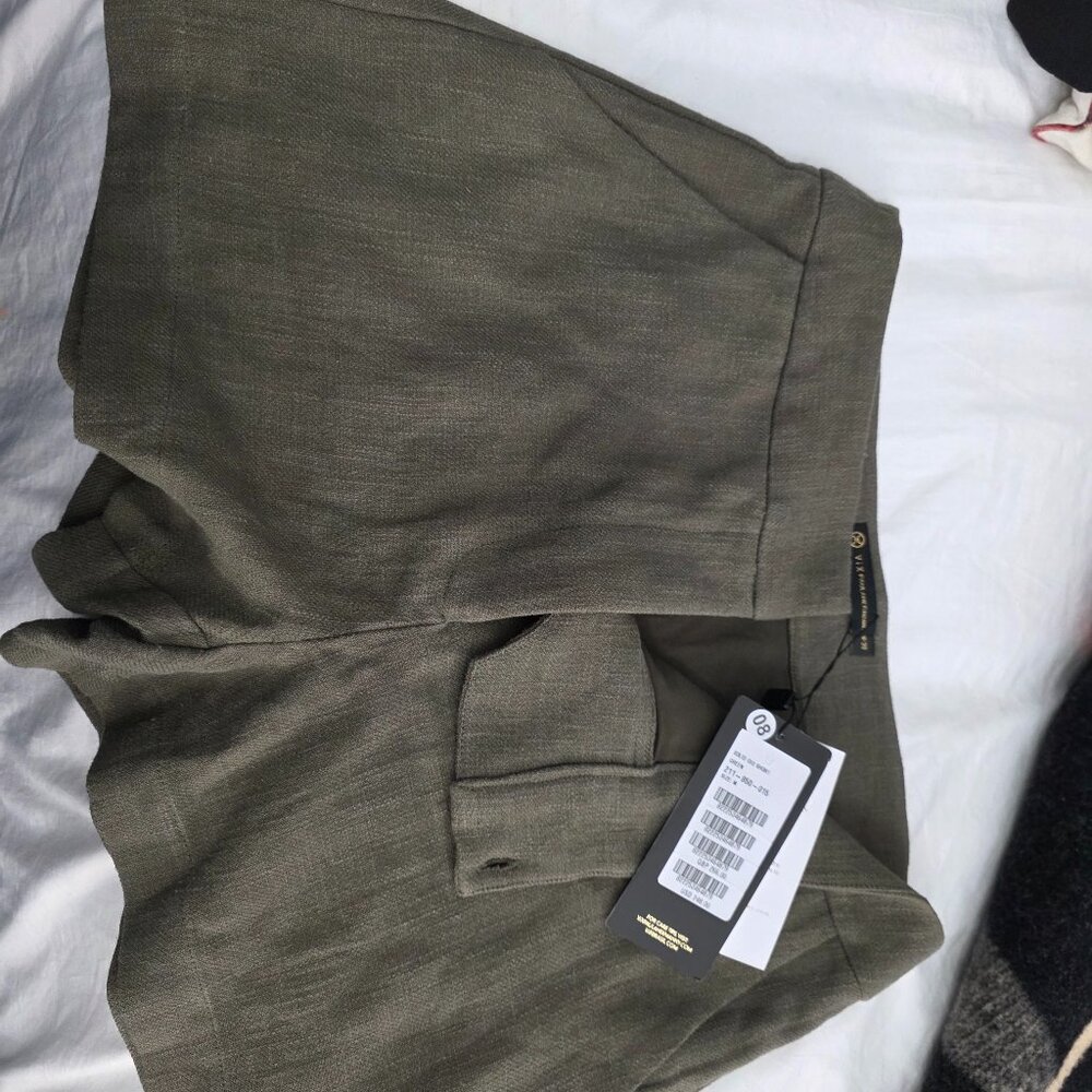 Green Linen Shorts by Vix